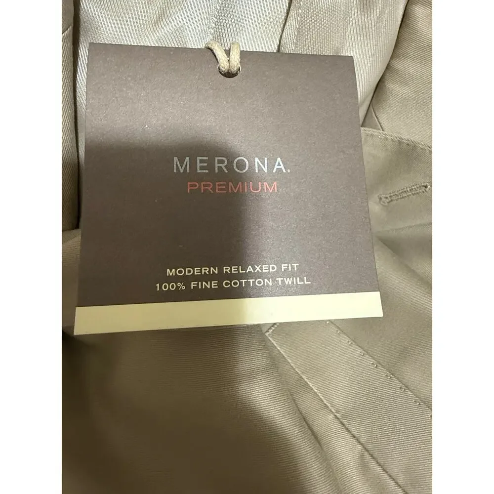 Merona Premium Relaxed Fit 100% Fine Cotton Twill Suit Jacket - Size 42R - NWT